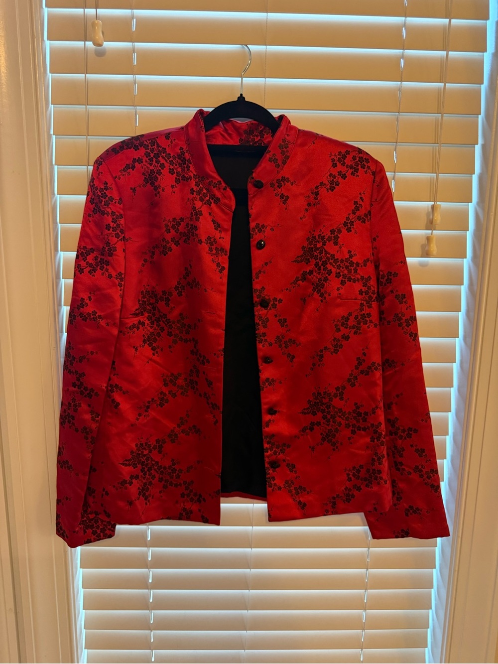 Vintage Satin Asian-Inspired Jacket